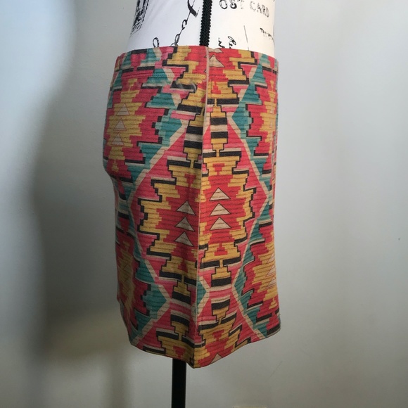 Tribal Print Mini Skirt - Picture 2 of 4